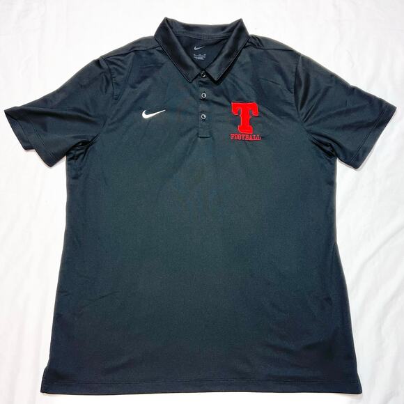 Nike Coaching Dri-Fit Polo Shirt XL Football Black 3-Button Short Sleeve - Picture 1 of 5
